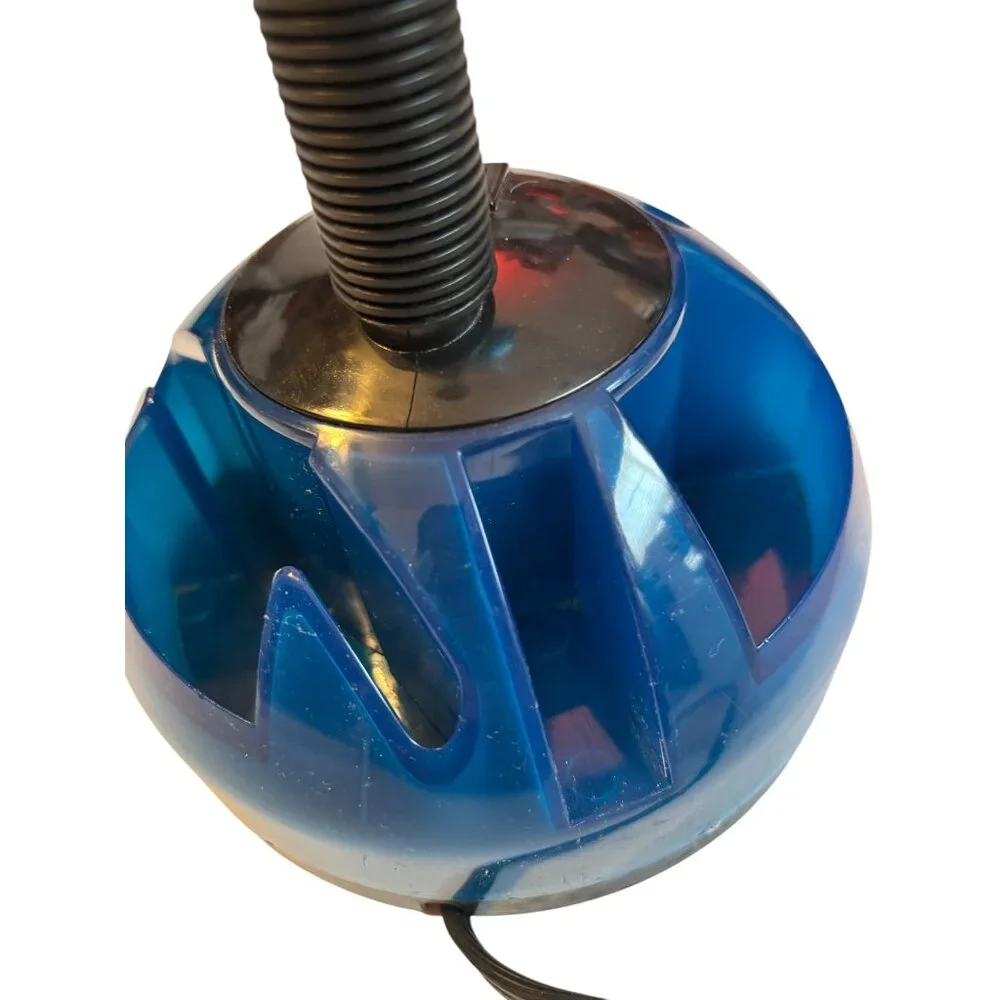 Vintage Blue Iridescent Gooseneck Desk Lamp Modern Art Deco Style